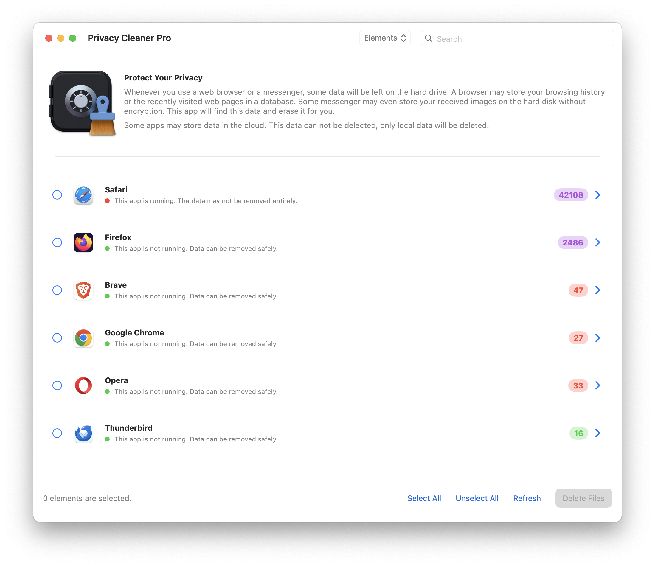 Privacy Cleaner Pro Screenshot