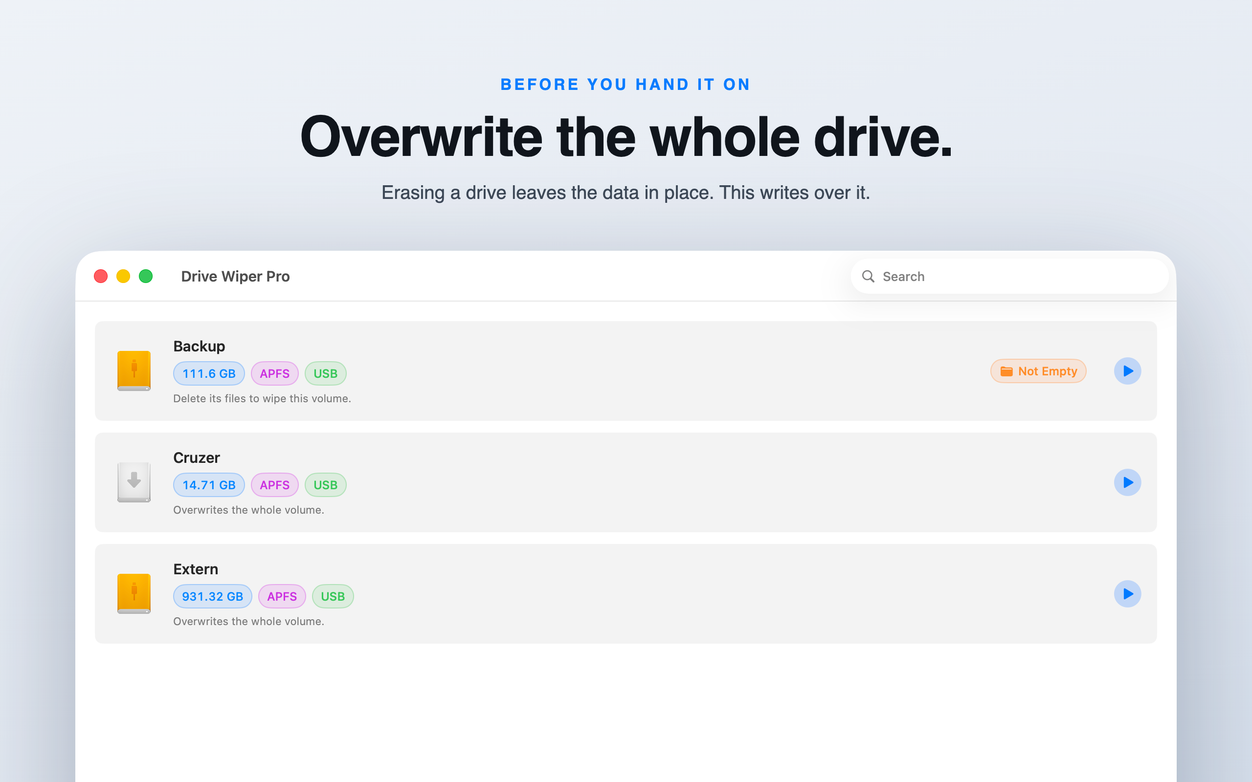 Drive Wiper Pro Screenshot